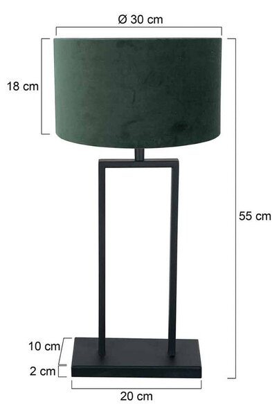 Steinhauer Lampa stołowa Stang, czarny, salon / jadalnia, metal