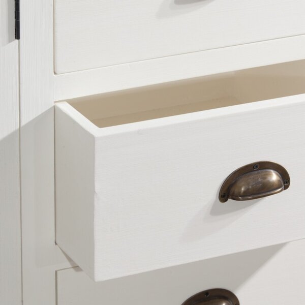 Komoda Brighton 3 szuflady + 2 drzwi white