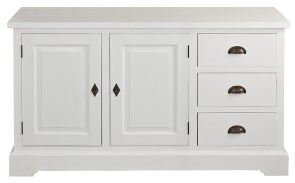 Komoda Brighton 3 szuflady + 2 drzwi white