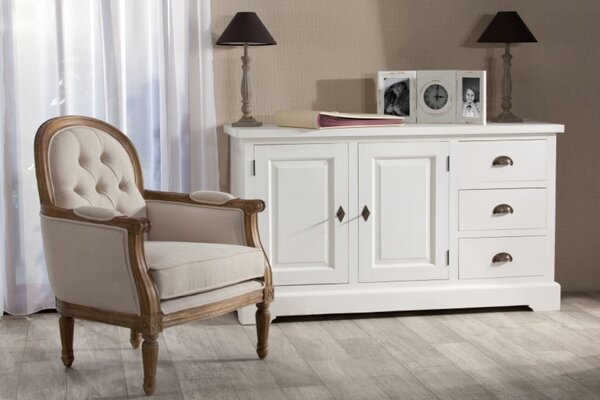 Komoda Brighton 3 szuflady + 2 drzwi white