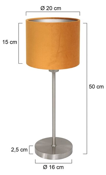 Mexlite Lampa stołowa Noor, aluminiowy / szary / cynkowy, salon / jadalnia, metal