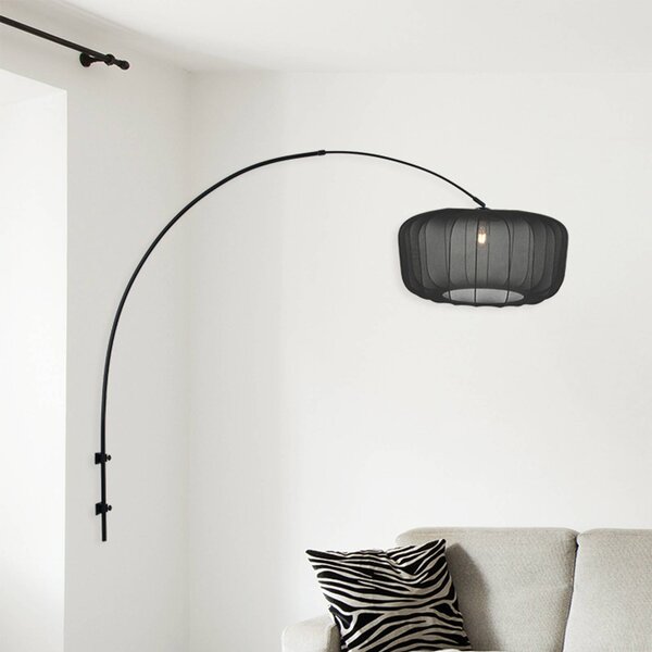 Steinhauer Kinkiet Sparkled Light, czarny, salon / jadalnia, metal, nowoczesny