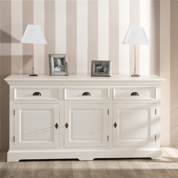 Komoda Brighton 3 szuflady + 3 drzwi white