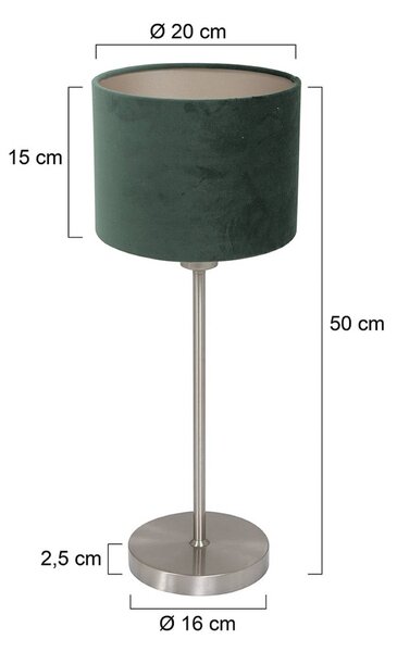 Mexlite Lampa stołowa Noor, aluminiowy / szary / cynkowy, salon / jadalnia, metal