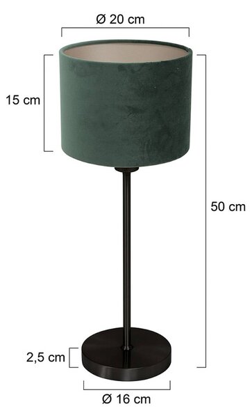 Mexlite Lampa stołowa Noor, czarny, salon / jadalnia, metal
