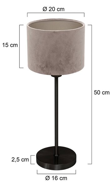 Mexlite Lampa stołowa Noor, czarny, salon / jadalnia, metal