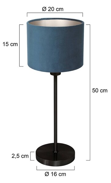 Mexlite Lampa stołowa Noor, czarny, salon / jadalnia, metal