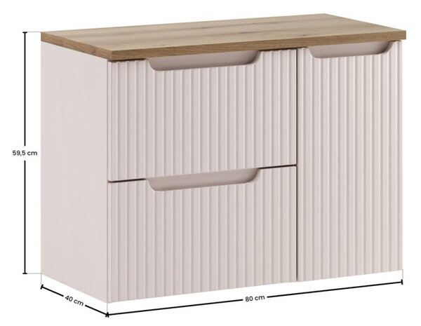 Zestaw mebli łazienkowych 120cm z blatem Nova Coast Evoke