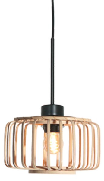 Steinhauer Lampa wisząca Sparkled Light, możliwość ściemniania, jasne drewno, salon / jadalnia, bambus