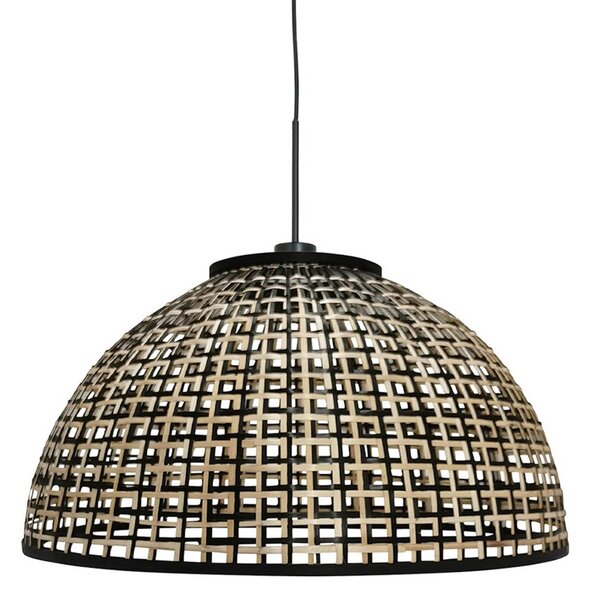 Steinhauer Lampa wisząca Sparkled Light, możliwość ściemniania, czarny, salon / jadalnia, bambus