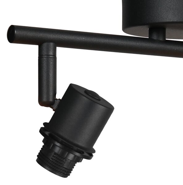 Mexlite Lampa sufitowa Sumba, możliwość ściemniania, czarny, salon / jadalnia, bambus