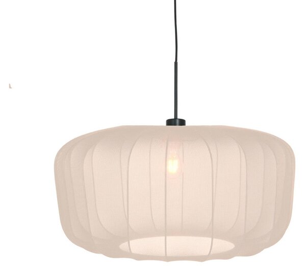 Steinhauer Lampa wisząca Sparkled Light, możliwość ściemniania, kremowy / amber, salon / jadalnia, tkanina / materiał / jedwab, nowoczesny