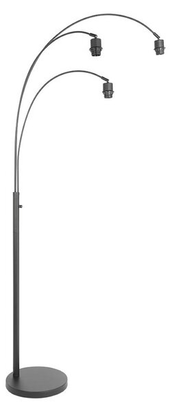 Steinhauer Lampa łukowa - lampa stojąca Nox Light, czarny, salon / jadalnia, metal