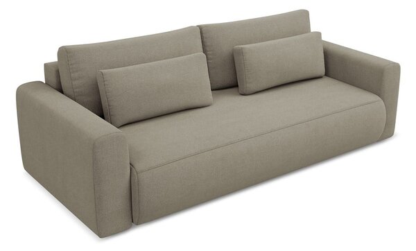 Jasnobrązowa rozkładana/ze schowkiem sofa 238 cm Kapua – Makamii