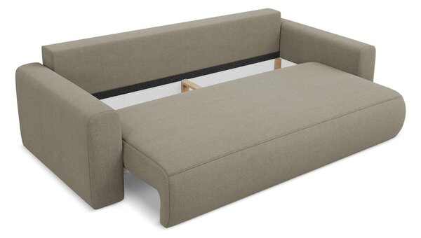 Jasnobrązowa rozkładana/ze schowkiem sofa 238 cm Kapua – Makamii