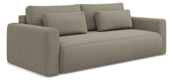 Jasnobrązowa rozkładana/ze schowkiem sofa 238 cm Kapua – Makamii
