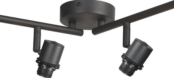 Mexlite Lampa sufitowa Sumba, możliwość ściemniania, czarny, salon / jadalnia, bambus