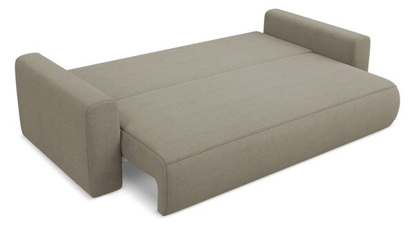 Jasnobrązowa rozkładana/ze schowkiem sofa 238 cm Kapua – Makamii