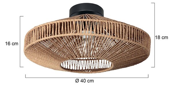 Anne Light Lampa sufitowa Bloeba, możliwość ściemniania, czarny, salon / jadalnia, metal