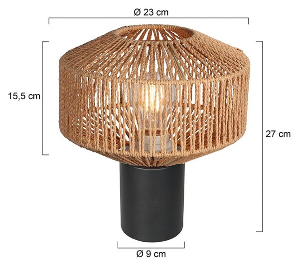 Anne Light Lampa stołowa Bloeba, czarny, salon / jadalnia, metal