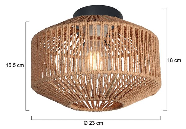 Anne Light Lampa sufitowa Bloeba, możliwość ściemniania, czarny, salon / jadalnia, metal