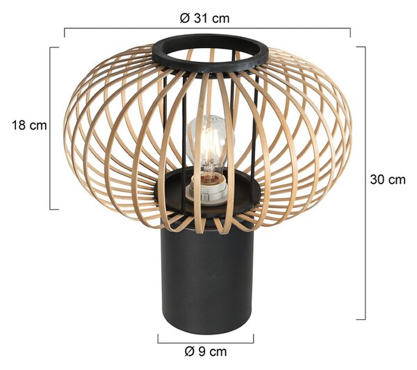 Anne Light Lampa stołowa Bloeba, czarny, salon / jadalnia, metal