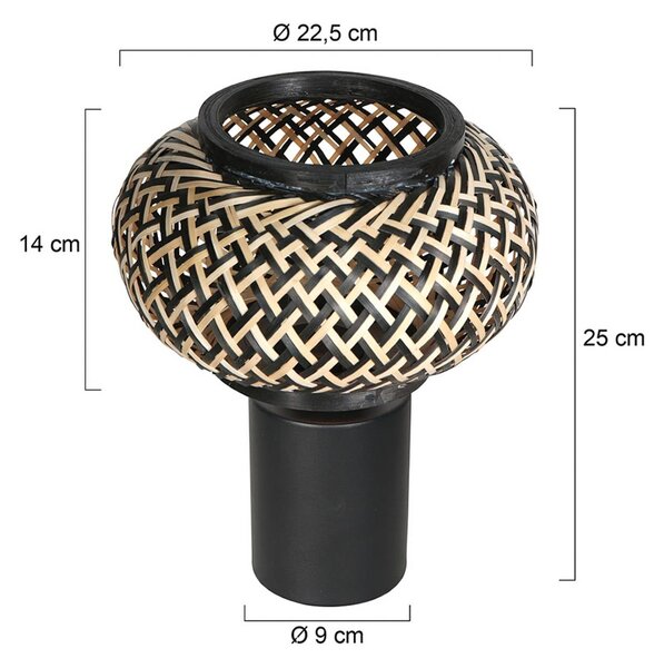 Steinhauer Lampa stołowa Bloeba, czarny, salon / jadalnia, metal