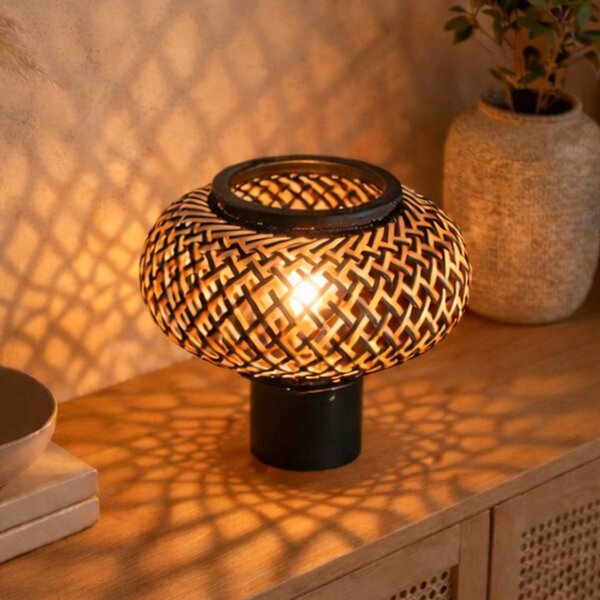 Steinhauer Lampa stołowa Bloeba, czarny, salon / jadalnia, metal