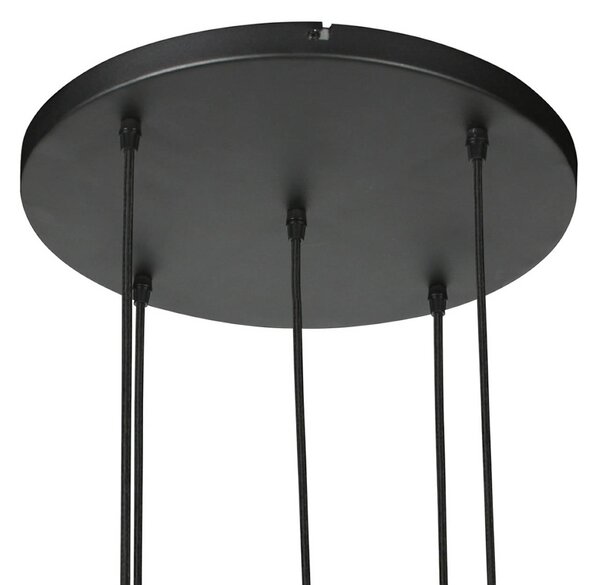 Steinhauer Lampa wisząca NoxLight, możliwość ściemniania, czarny, salon / jadalnia, metal