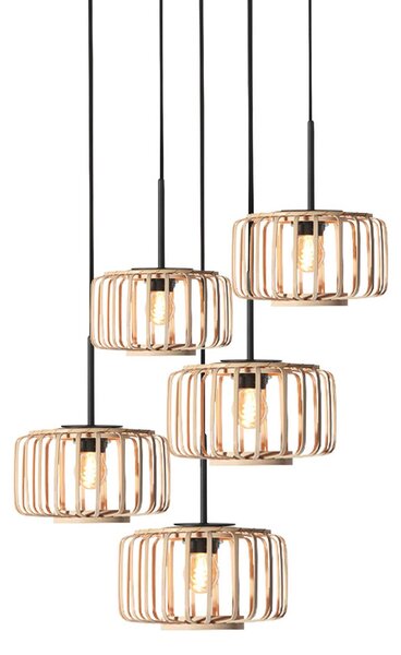 Steinhauer Lampa wisząca Breeza Beache, możliwość ściemniania, czarny, salon / jadalnia, metal