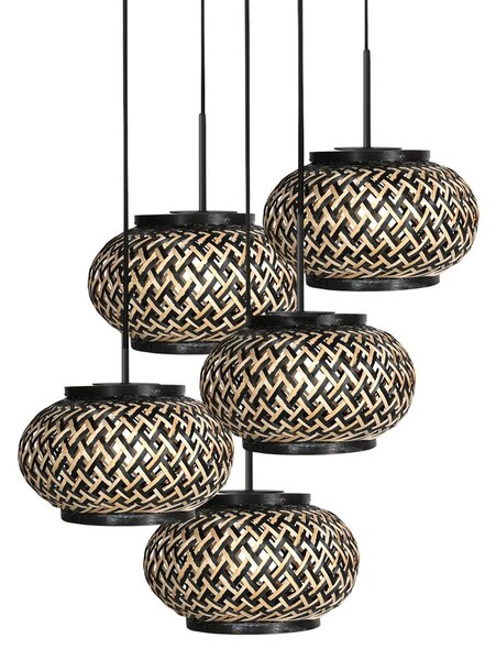 Steinhauer Lampa wisząca NoxLight, możliwość ściemniania, czarny, salon / jadalnia, metal