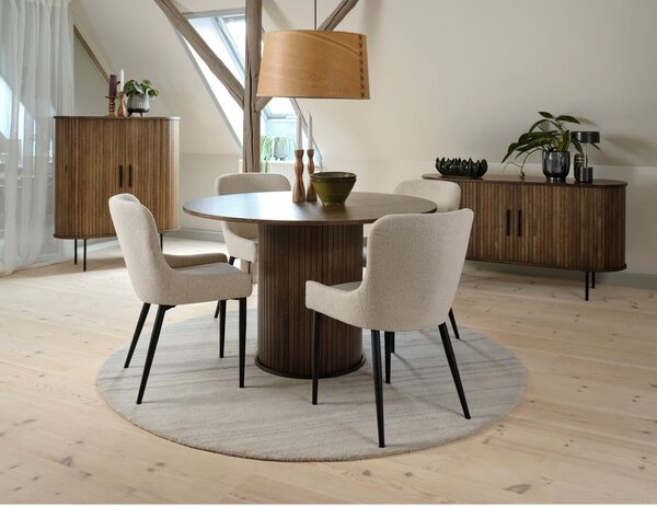 Okrągły stół w dekorze dębu ø 120 cm Nola – Unique Furniture