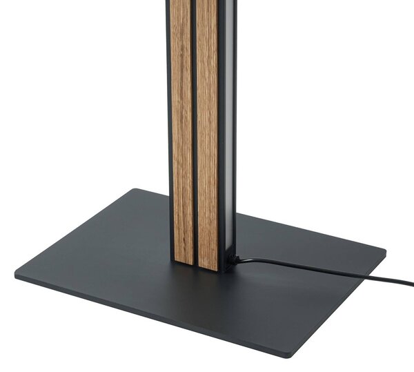Lampa stojąca Lisene Quitani, możliwość ściemniania, jasne drewno, salon / jadalnia, metal, design