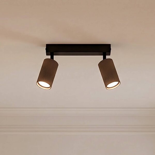 Reflektor sufitowy Tune, 2-punktowa, brązowy, metalowy, długość 44 cm Tune TK Lighting, możliwość ściemniania, brązowy / rdzawy, salon / jadalnia, aluminium