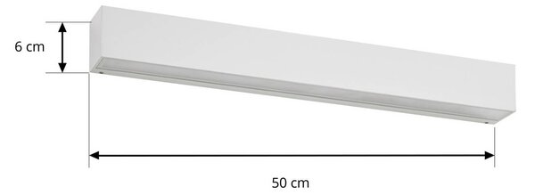 Kinkiet zewnętrzny LED Lengo Lucande, biały / opal, aluminium, nowoczesny