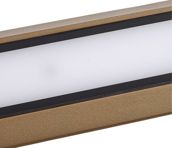 Kinkiet zewnętrzny LED Lengo Lucande, brązowy / rdzawy, aluminium, nowoczesny