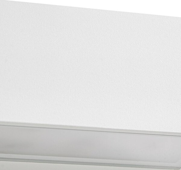 Kinkiet zewnętrzny LED Lengo Lucande, biały / opal, aluminium, nowoczesny