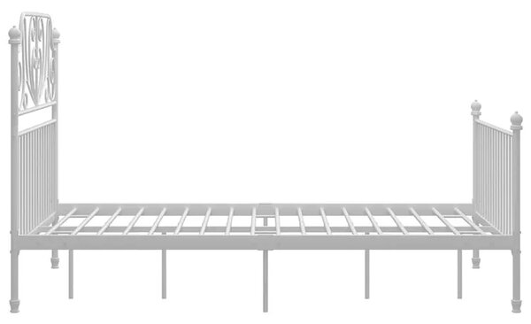 Białe industrialne łóżko metalowe 120x200 cm N0-B92