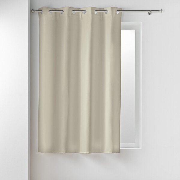 Beżowa zasłona termiczna częściowo zaciemniająca (dimout) z mikrowłókna 135x180 cm Micropolar – douceur d'intérieur