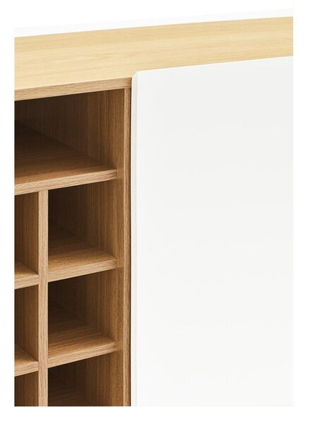Biała wysoka komoda w dekorze dębu 95x120 cm Arista – Teulat