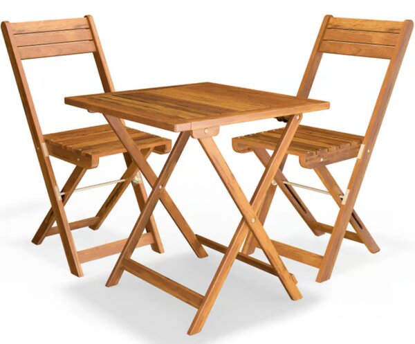 Meble balkonowe VITEK, 1+2, naturalny brąz Casaria