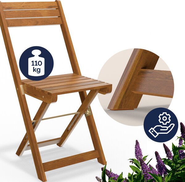Meble balkonowe VITEK, 1+2, naturalny brąz Casaria