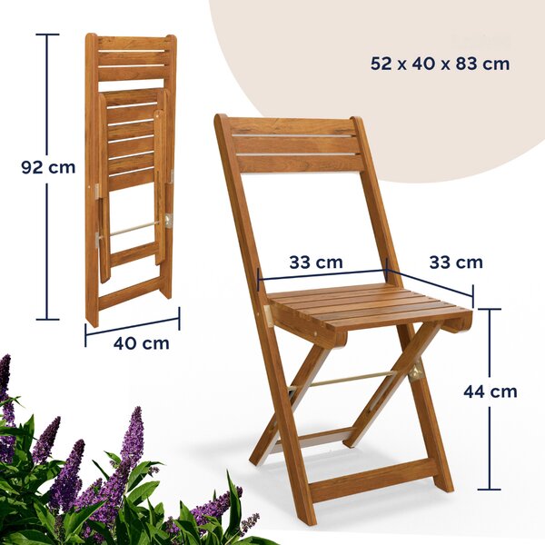 Meble balkonowe VITEK, 1+2, naturalny brąz Casaria