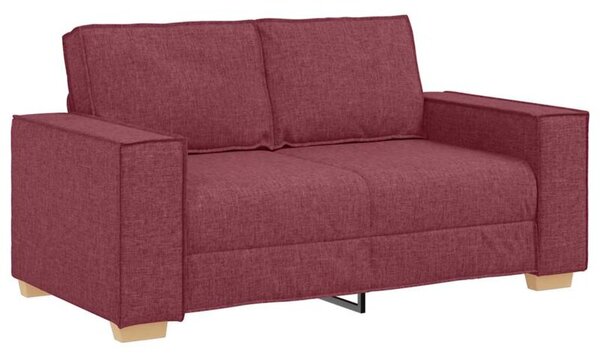Sofa 2-osobowa w kolorze czerwonego wina 160x78x84 cm tkanina