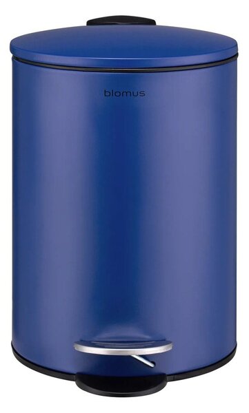 Niebieski stalowy kosz na śmieci z pedałem 3 l Tubo – Blomus