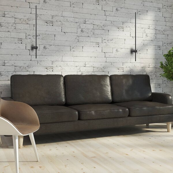 Kinkiet LED Swing Milagro Lighting, czarny, salon / jadalnia, metal, nowoczesny