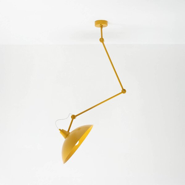 Lampa wisząca designerska Melos ALDEX, możliwość ściemniania, żółty / pomarańczowy, salon / jadalnia, metal, skandynawski