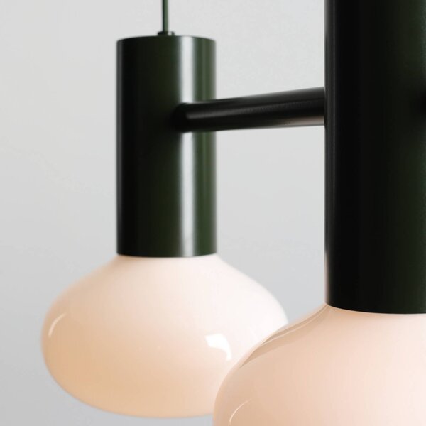 Lampa wisząca szklana Flo ALDEX, możliwość ściemniania, zielony, salon / jadalnia, metal, design