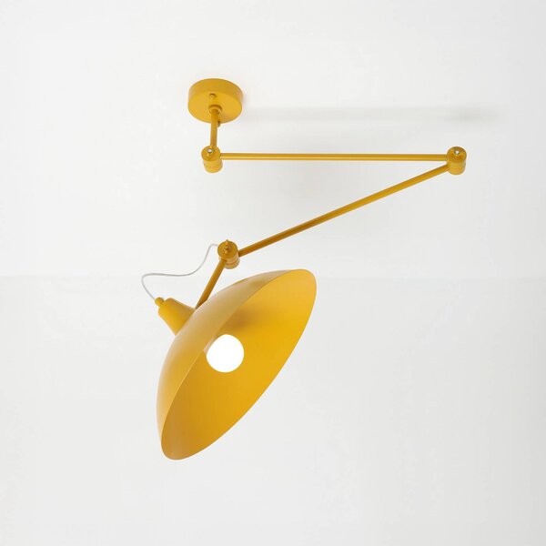Lampa wisząca designerska Melos ALDEX, możliwość ściemniania, żółty / pomarańczowy, salon / jadalnia, metal, skandynawski