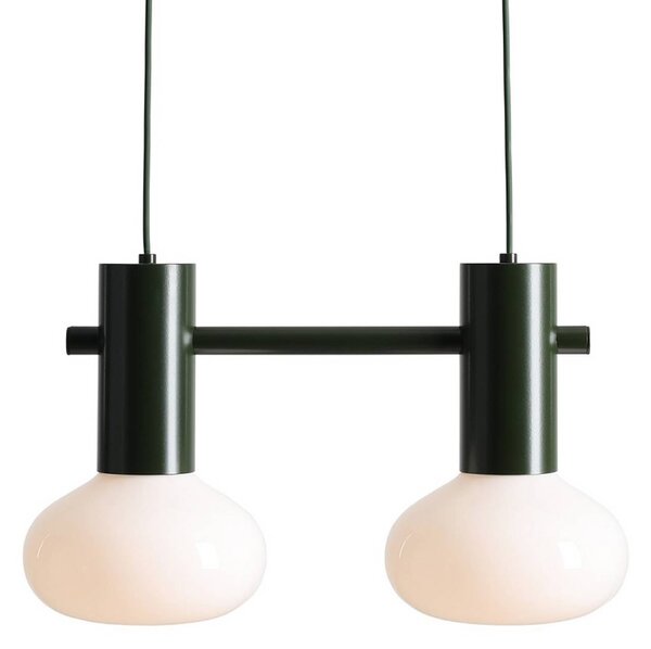 Lampa wisząca szklana Flo ALDEX, możliwość ściemniania, zielony, salon / jadalnia, metal, design